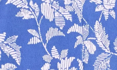 Chaus Print Tie Front Top In Blue