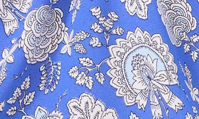 Chaus Print Flutter Sleeve Blouse In Blue