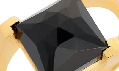 Dean Davidson Mini Plaza Onyx Ring In Gold