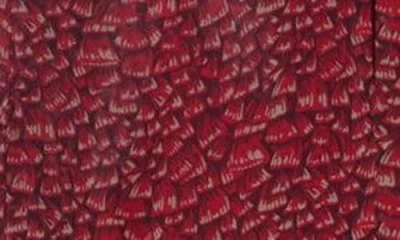 Lk Bennett Suzette Floral Print Long Sleeve Maxi Dress In Red