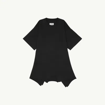 Mm6 Maison Margiela Cotton Jersey Dress In Black