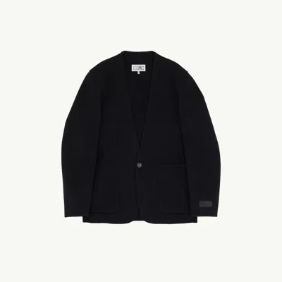 Mm6 Maison Margiela Single-breasted Wool Jacket In Black