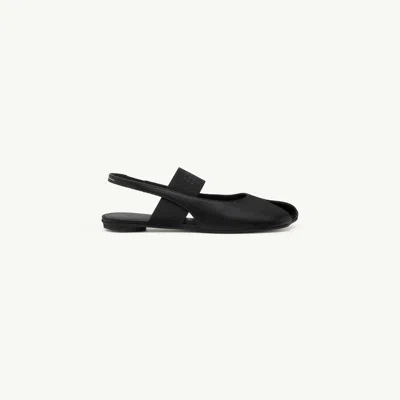 Mm6 Maison Margiela Black Anatomic Numeric Slingback Sandals In Black