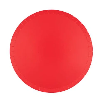 Jollity & Co Solid Color Dinner Plates In Red