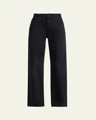 The Row Eglitta Straight-leg Jeans In Black