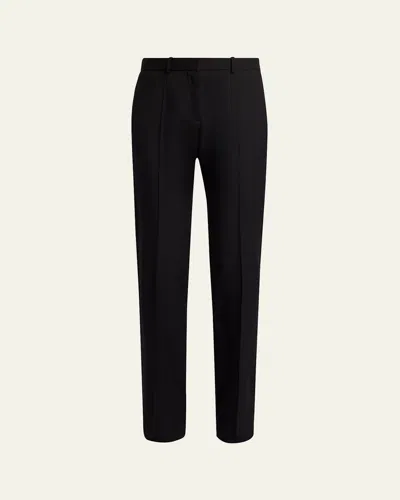 The Row Hiram Wool-twill Straight-leg Pants In Black