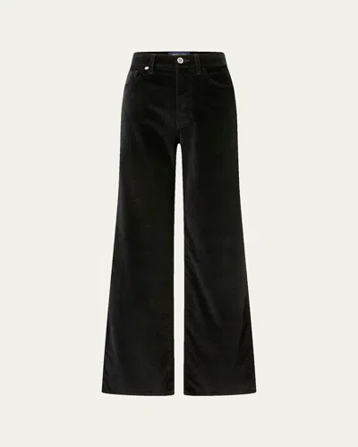 Veronica Beard Taylor High-rise Wide-leg Pants In Black