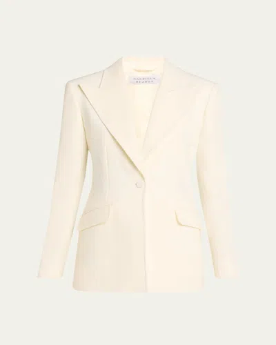Gabriela Hearst Leiva Single-breasted Wool Blazer In Neutral