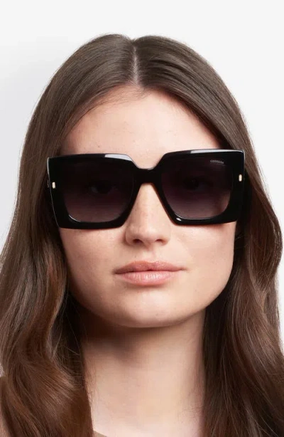 Carrera Eyewear 55mm Rectangular Sunglasses In Black