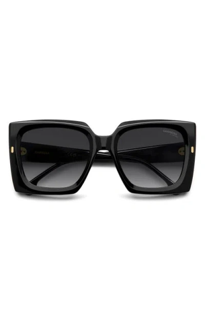 Carrera Eyewear 55mm Rectangular Sunglasses In Black