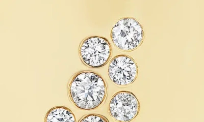 Uniform Object Stoned 18k Gold Diamond Cuff Ring In Gold