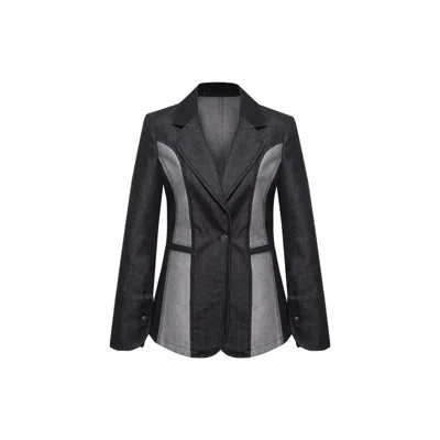 Cótier Denim Women's Blue Glow Jacket In Black