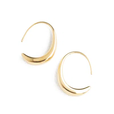 Starfish Project Women's Crescent Moon Thread Drop Earrings In Gold In Gold