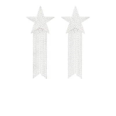 The Gala Women's Silver Shooting Star Fringe Earrings In Silver