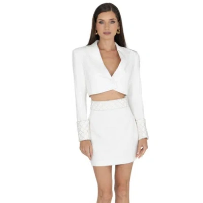 Akalia Orchid A-line Skirt In White