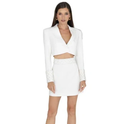 Akalia Orchid A-line Skirt In White