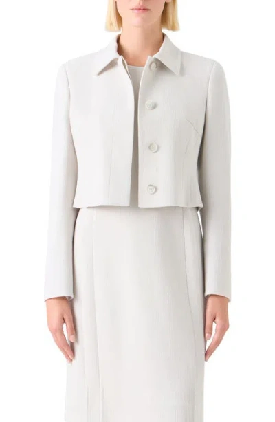 Akris Helios Short Jacket In White
