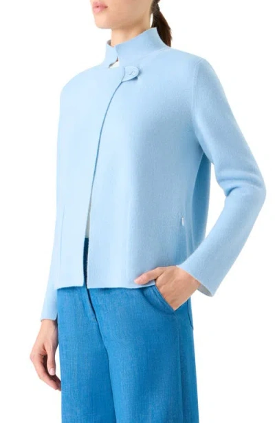 Akris Reversible Cashmere Jacket In Blue
