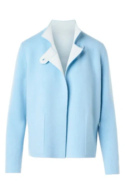Akris Reversible Cashmere Jacket In Blue
