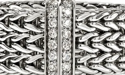 John Hardy Icon Link Ring With Diamonds In Metallic