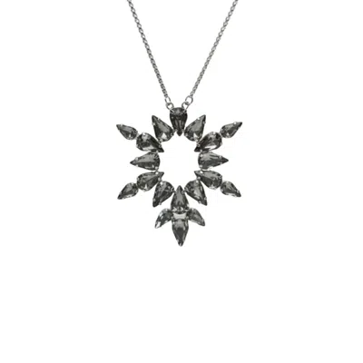 Iskra Women's Black / Grey / Silver Dew Medallion - Black & Silver In Multi