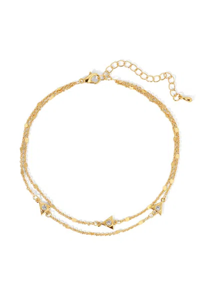 Naiia Women's Gold Aria Double Anklet In Gold