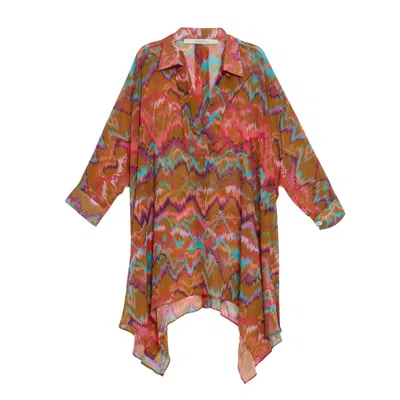 N'onat Women's Zig-zag Tunic In Dark Multicolor In Multi