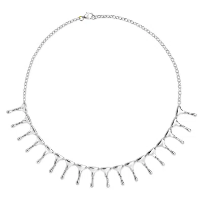 Lucy Quartermaine Women's Silver Half Dancing Drop Necklace In Metallic