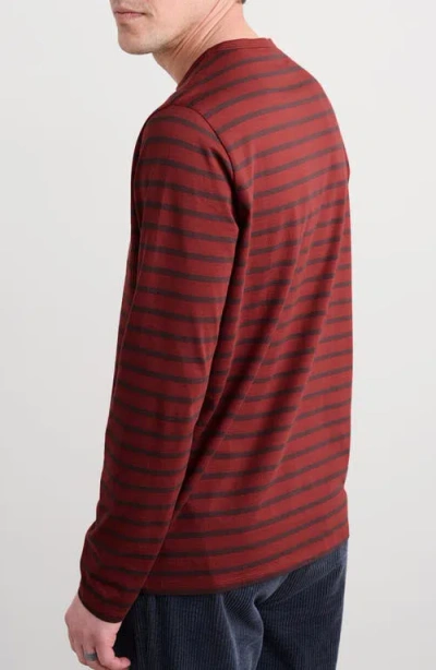 Seasalt Cornwall Sailor Stripe Long Sleeve Organic Cotton T-shirt In Red