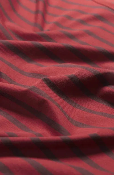 Seasalt Cornwall Sailor Stripe Long Sleeve Organic Cotton T-shirt In Red