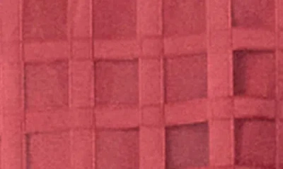 English Factory Check Organza Dress In Red