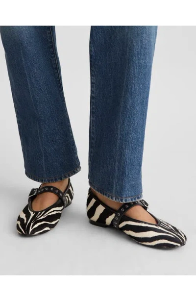 Madewell Emilie Zebra Print Genuine Calf Hair Mary Jane In Animal Print