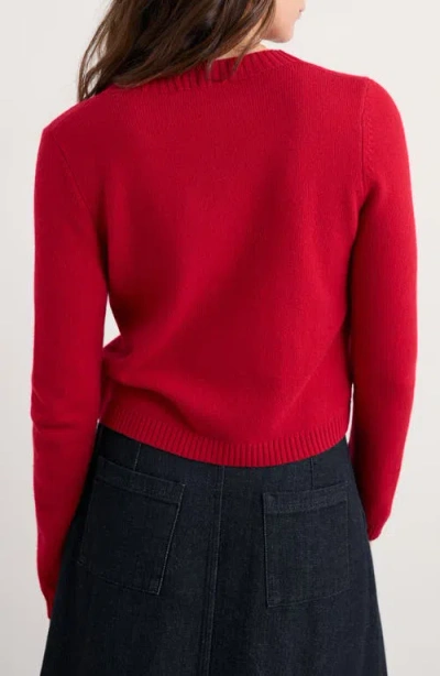 Seasalt Cornwall Tern Tide Merino Wool Blend Cardigan In Red