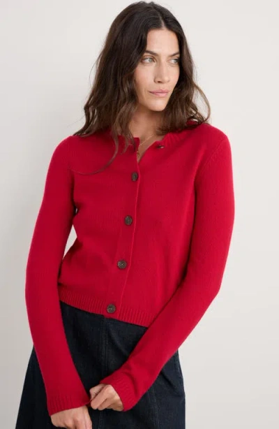 Seasalt Cornwall Tern Tide Merino Wool Blend Cardigan In Red