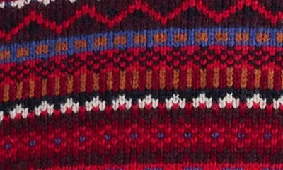 Seasalt Cornwall Percella Cove Fair Isle Merino Wool Blend Sweater In Burgundy