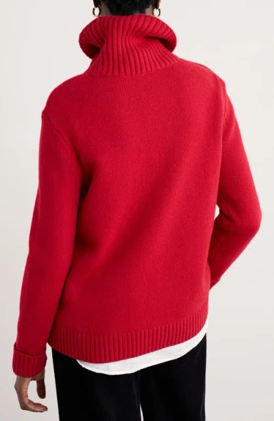 Seasalt Cornwall Braque Turtleneck Wool Blend Sweater In Red