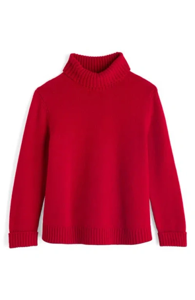 Seasalt Cornwall Braque Turtleneck Wool Blend Sweater In Red