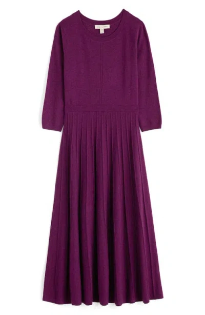 Seasalt Cornwall Folk Song Rib Midi Sweater Dress In Purple