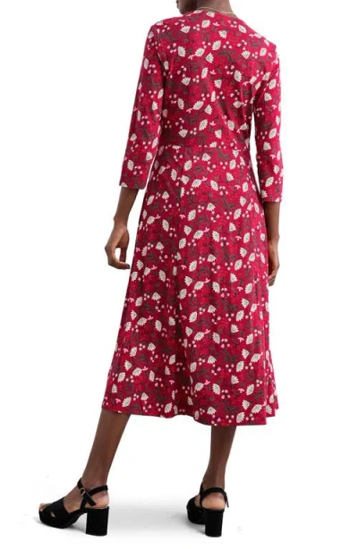 Seasalt Cornwall Nancy Floral Print Organic Cotton Blend Maxi Dress In Pink