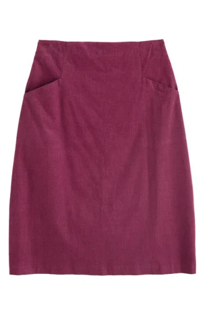 Seasalt Cornwall Forest View Floral Organic Cotton Corduroy A-line Skirt In Purple