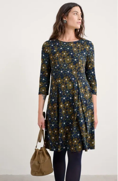 Seasalt Cornwall Witch Hazel Floral Jersey Dress In Multi
