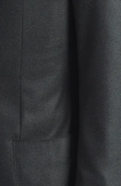 Thom Sweeney Structured Wide Lapel Wool Suit In Gray