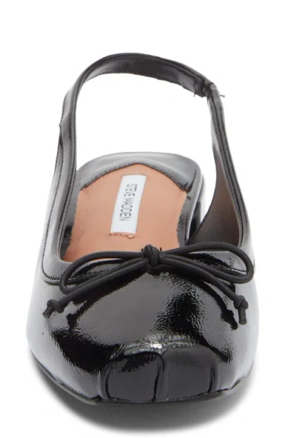 Steve Madden Loved Square Toe Patent Leather Slingback Pump In Black