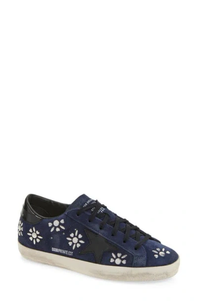 Golden Goose Super-star Low Top Sneaker In Blue