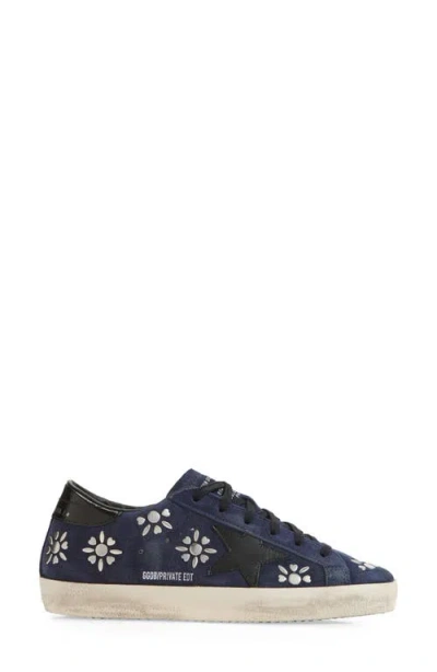Golden Goose Super-star Low Top Sneaker In Blue