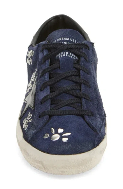 Golden Goose Super-star Low Top Sneaker In Blue