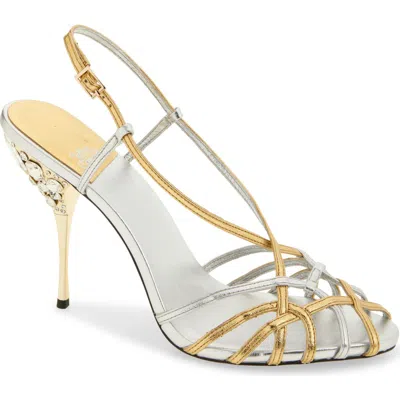 Jeffrey Campbell Epiphany Slingback Sandal In Silver