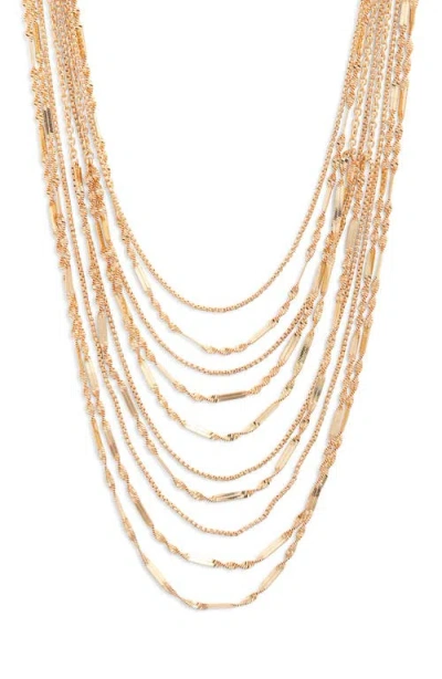 Open Edit Layered Chain Necklace In Gold