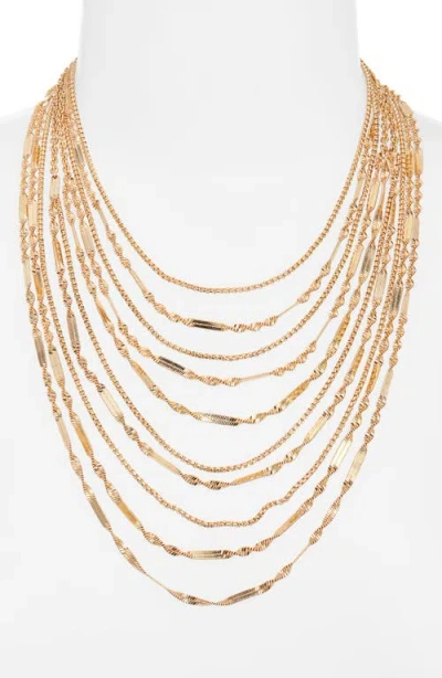 Open Edit Layered Chain Necklace In Gold