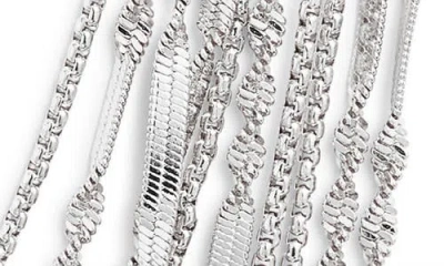 Open Edit Layered Chain Necklace In Metallic